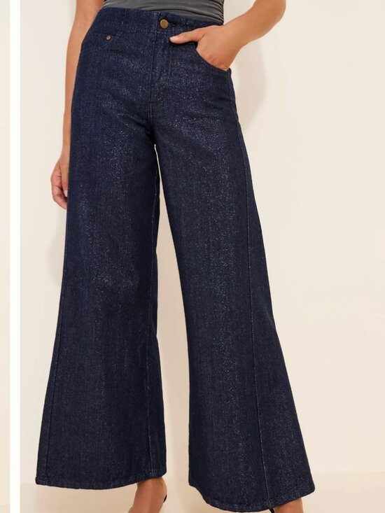 Pilcro Denim - PILCRO ANTHROPOLOGIE The Adi Sparkle Flare Wide Leg Jeans size 28